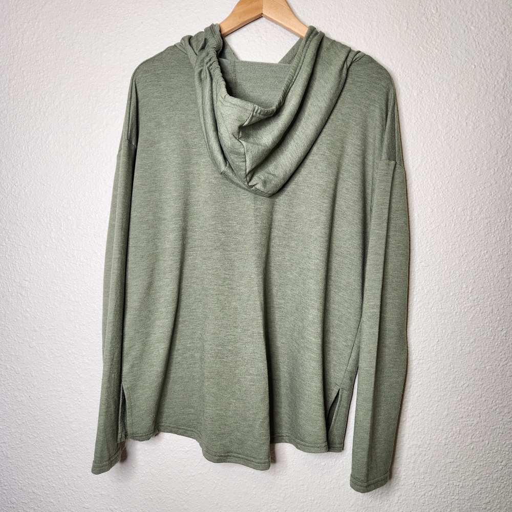 Athletic Works Olive Hoodie Top Size Large - Picture 4 of 5